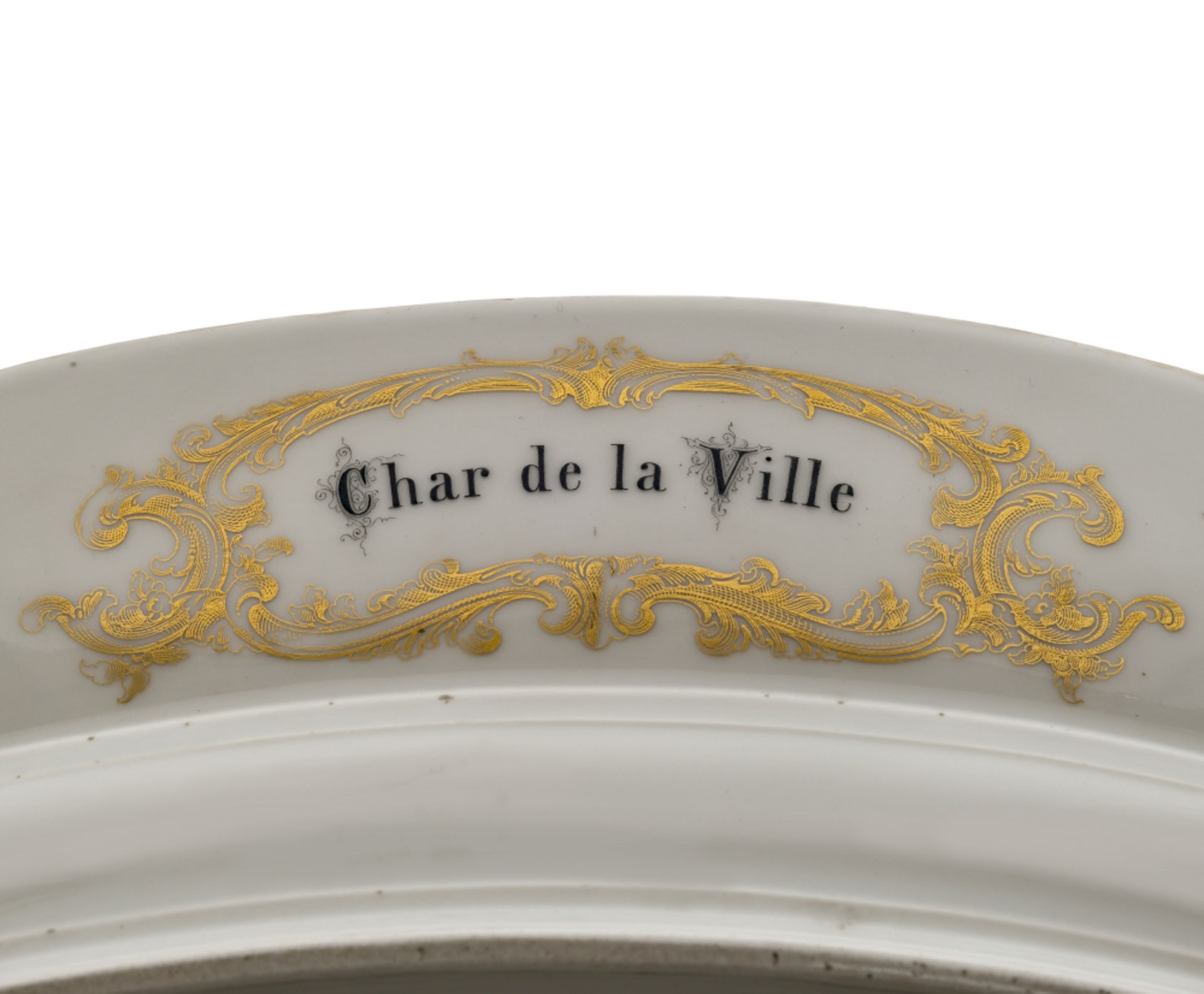 A magnificent "Char de la Ville" platter - KPM Berlin, circa 1875, painting by Carl Grünwedel (1815 - Image 3 of 4