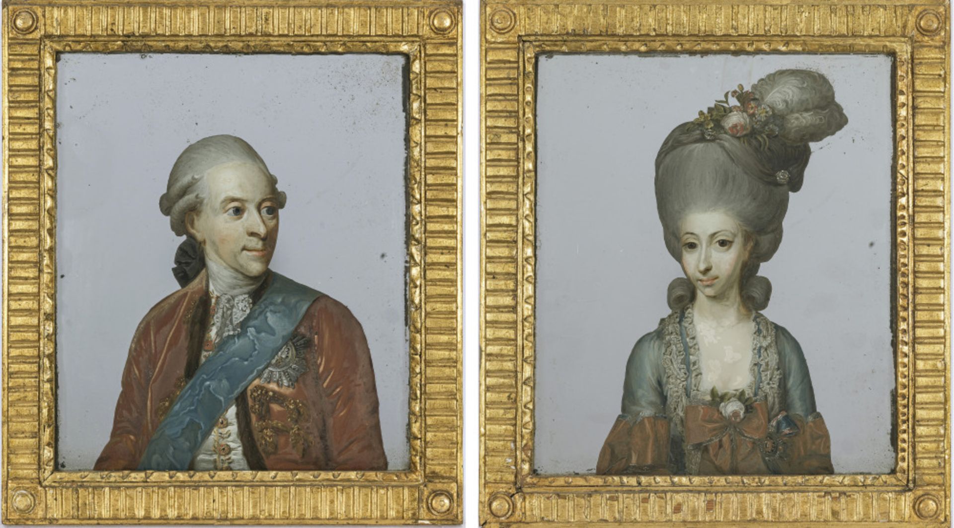 Portraits of the Hereditary Prince Frederick (1753 - 1805) and Hereditary Princess Sophia Frederica