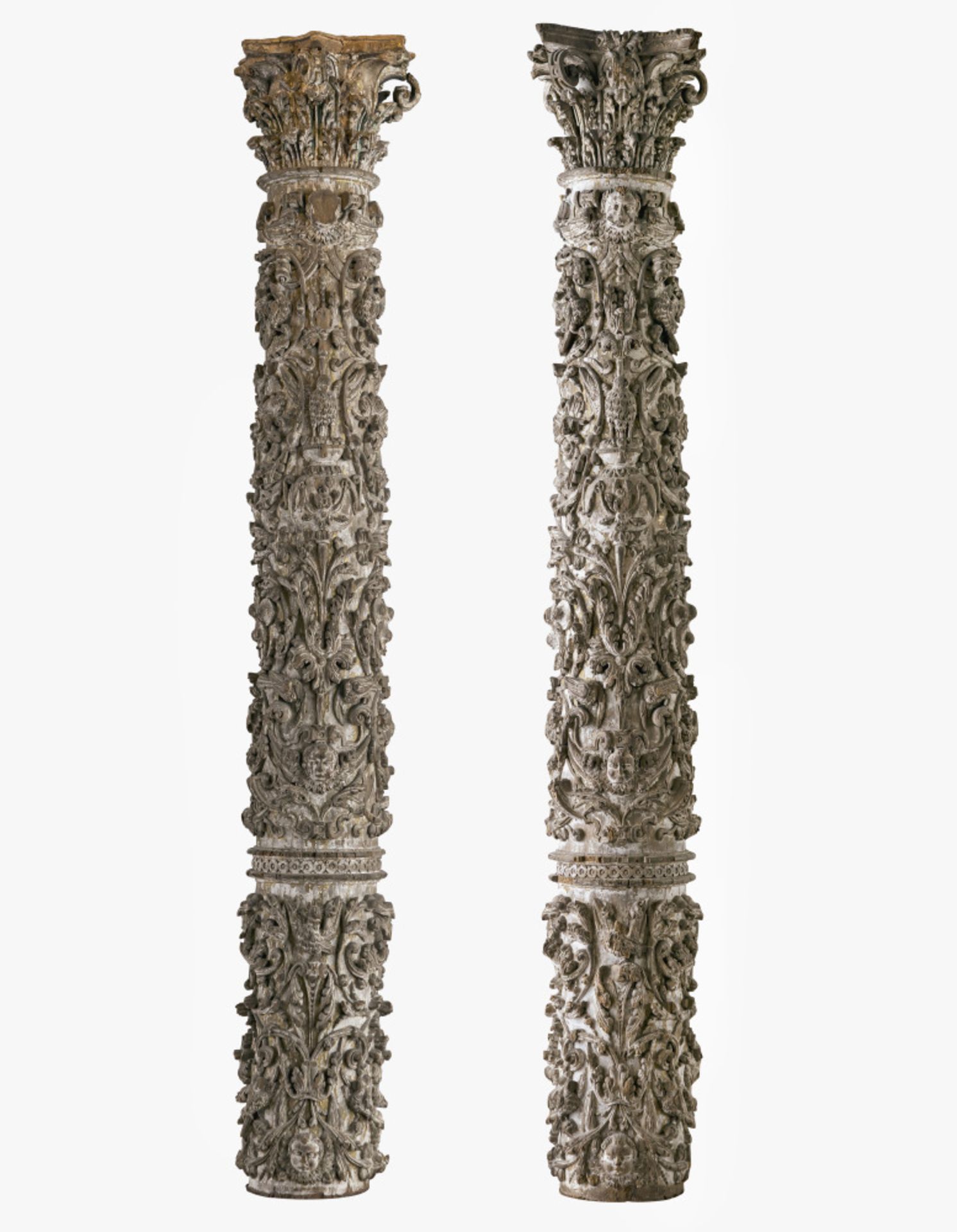 A pair of pillars - Probably Portugal, 16th/17th century