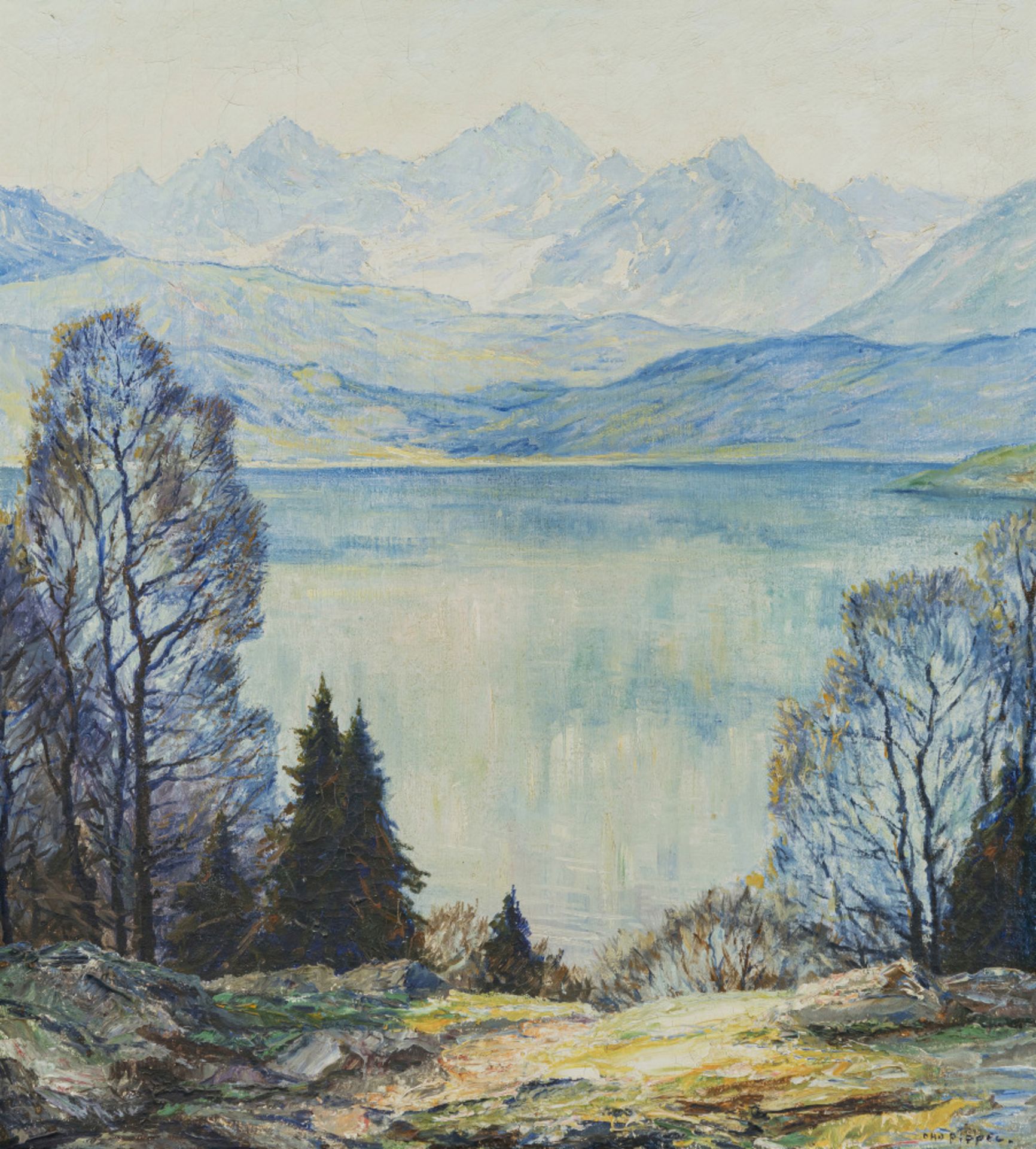 Otto Pippel - The Lake Walchen in early spring