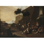 Pieter van Laer, gen. Il Bamboccio, Art des - Ein reisender Schuhflicker vor der Stadt