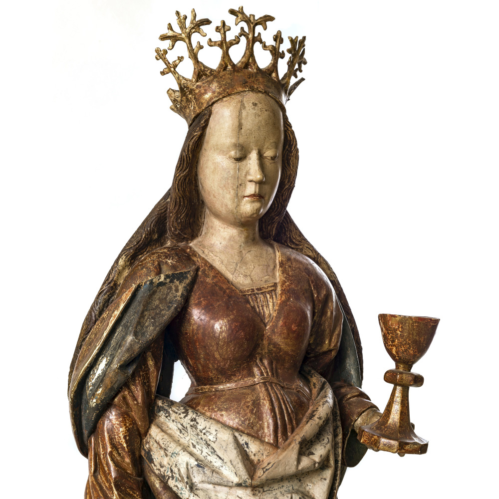 Saint Barbara - Probably Salzburg, circa 1480 - Image 4 of 5