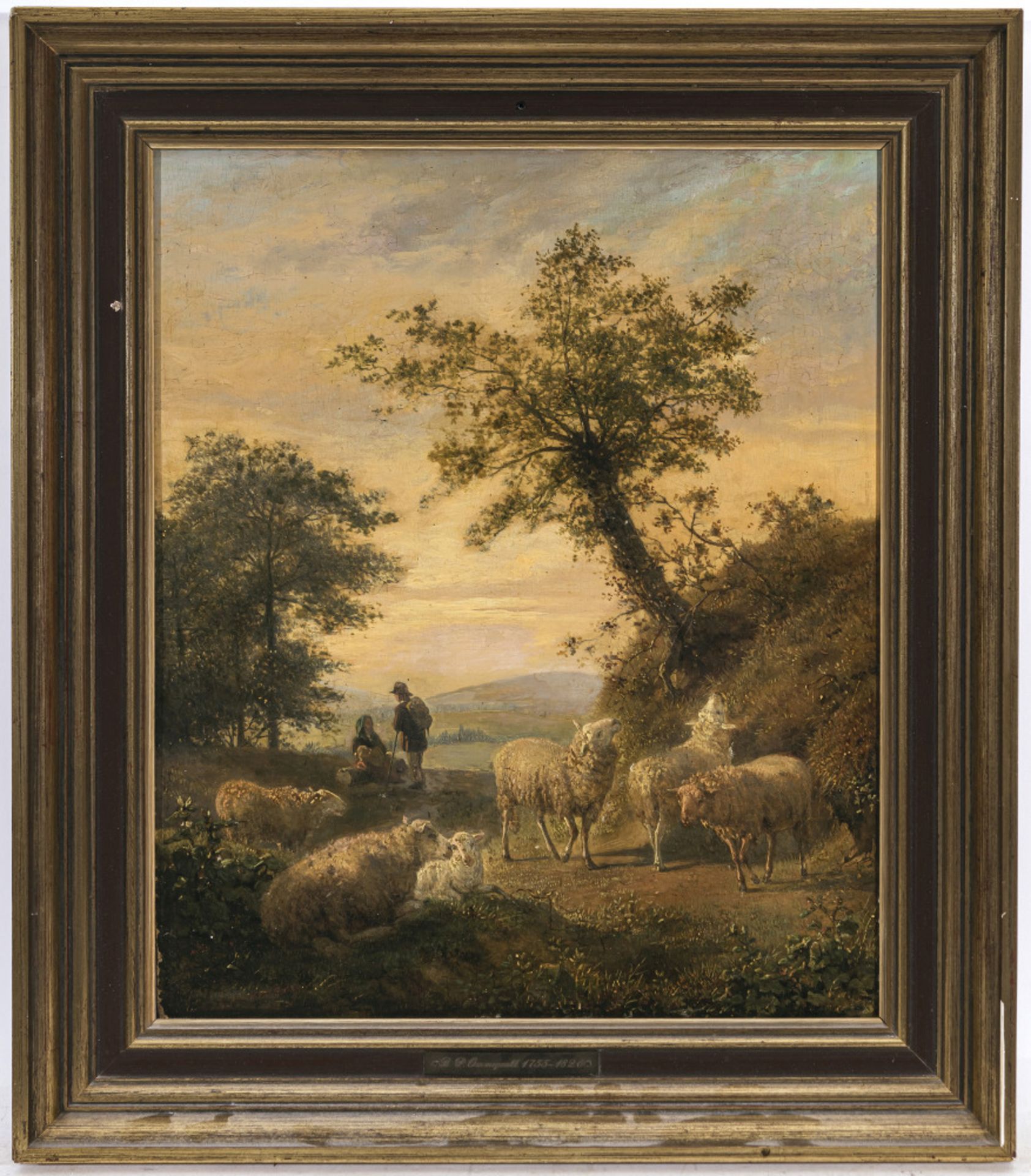 Balthasar Paul Ommeganck - Landscape with shepherds and sheep - Image 2 of 2