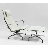 Drehstuhl mit Ottomane EA 124/125 - Charles Eames für Vitra