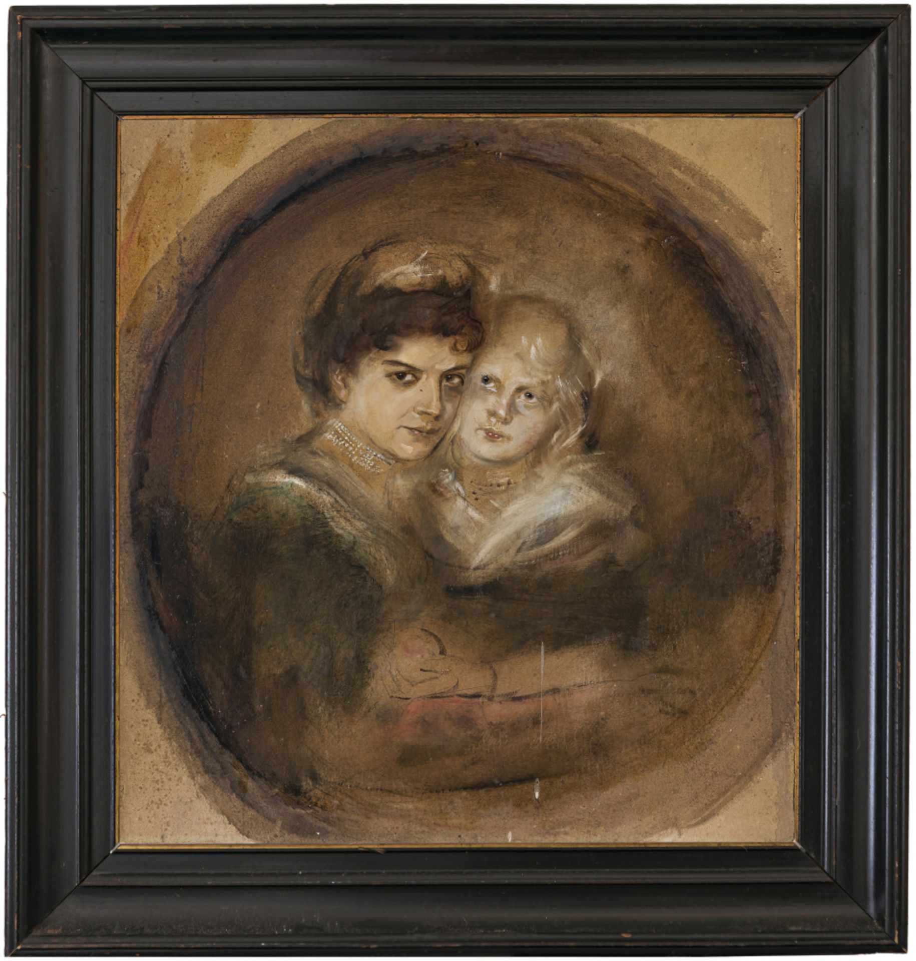 Franz von Lenbach - Portrait of Lolo von Lenbach with Marion ("Margo") - Image 2 of 3