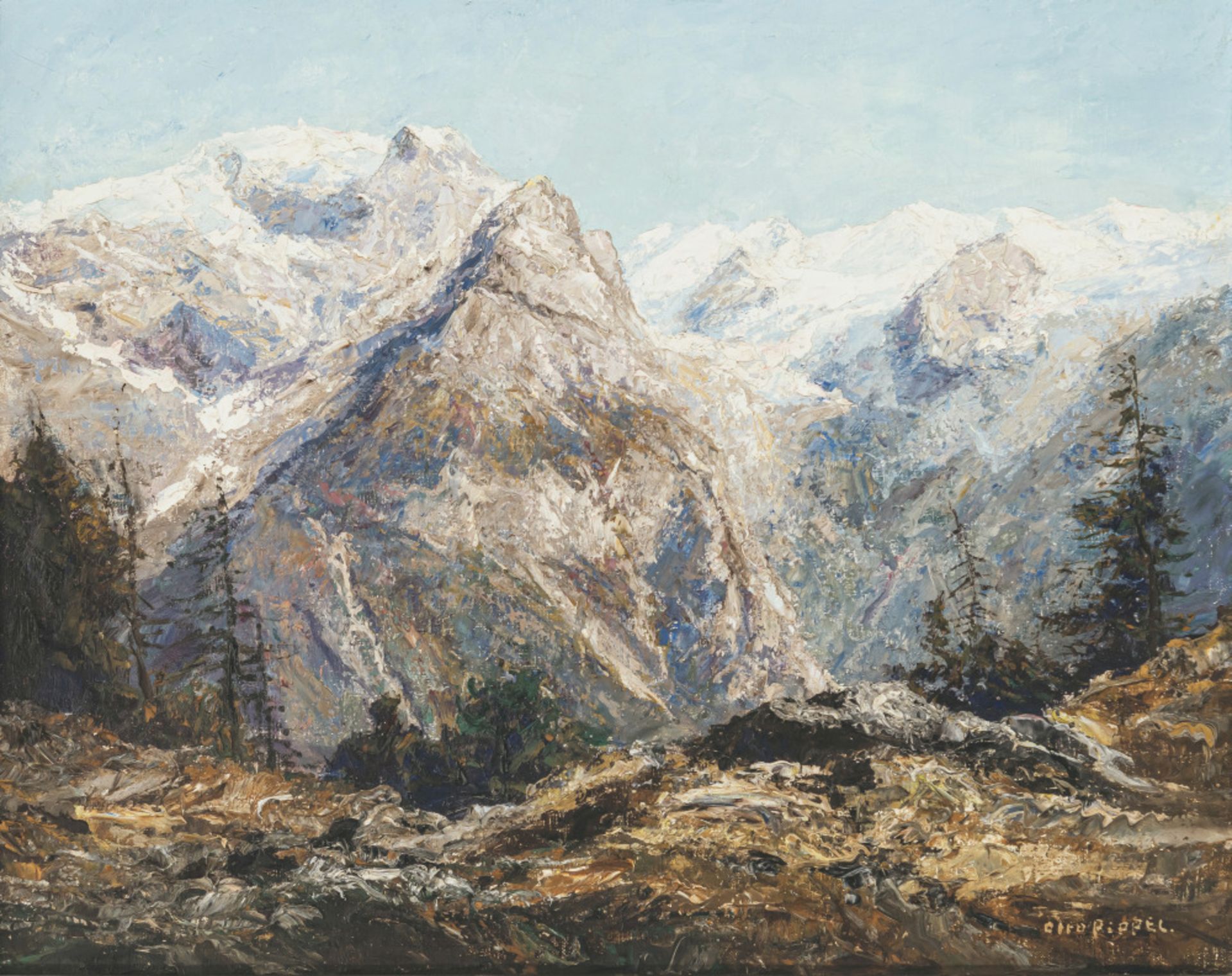 Otto Pippel - Mountain landscape