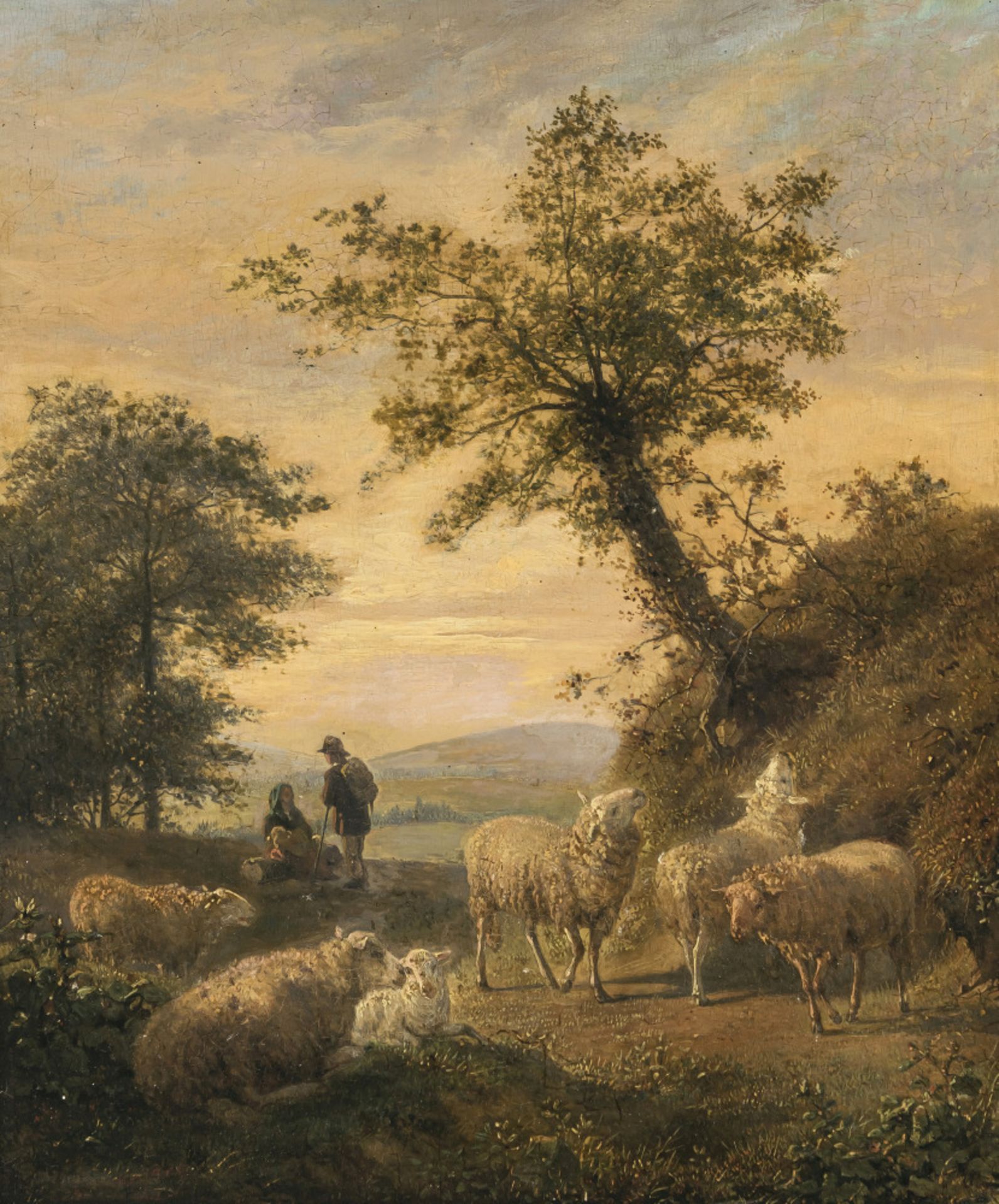 Balthasar Paul Ommeganck - Landschaft mit Hirten und Schafen