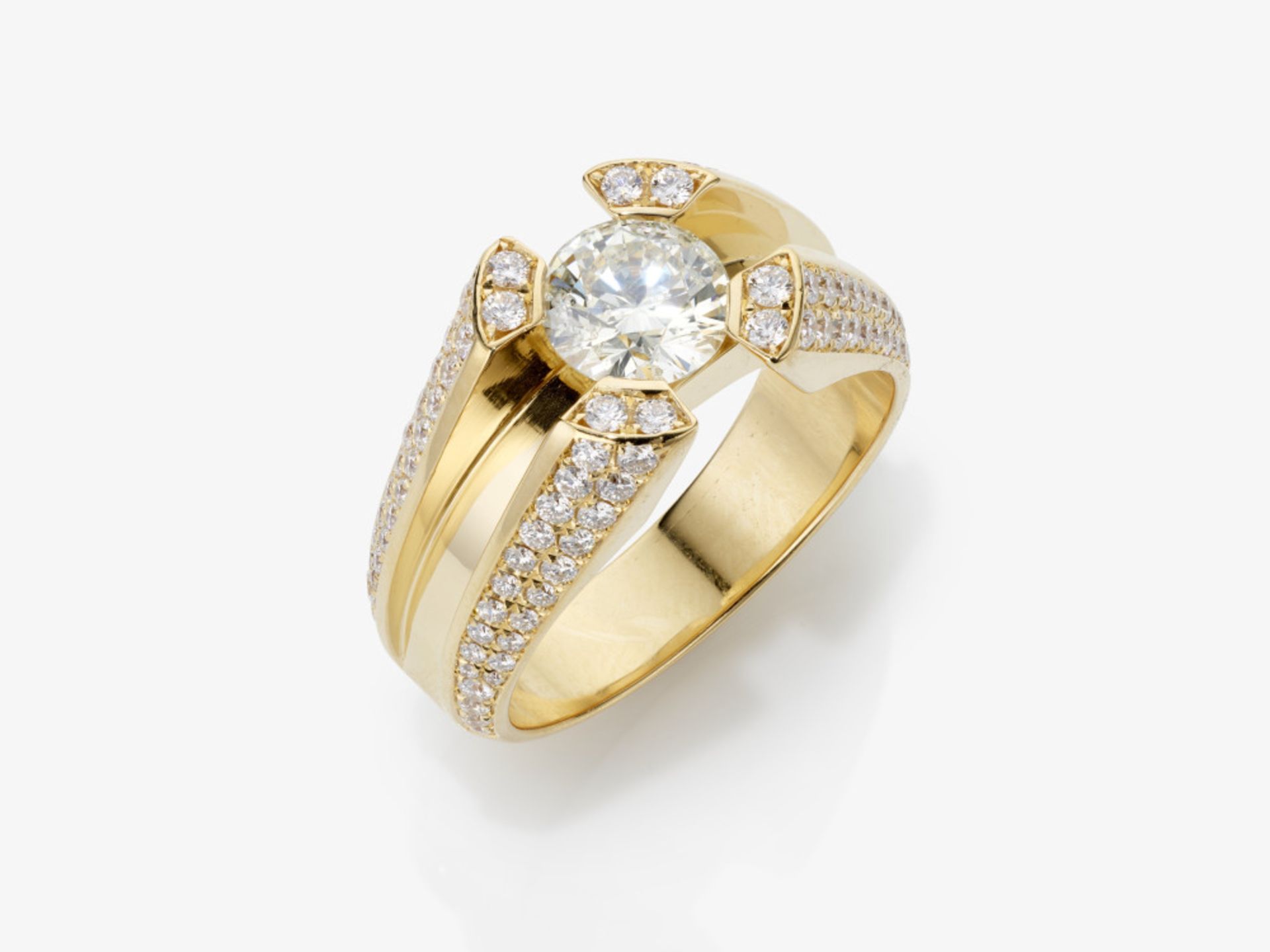 A gentlemens ring with brilliant-cut diamonds - Belgium, ANTWERP ATELIERS