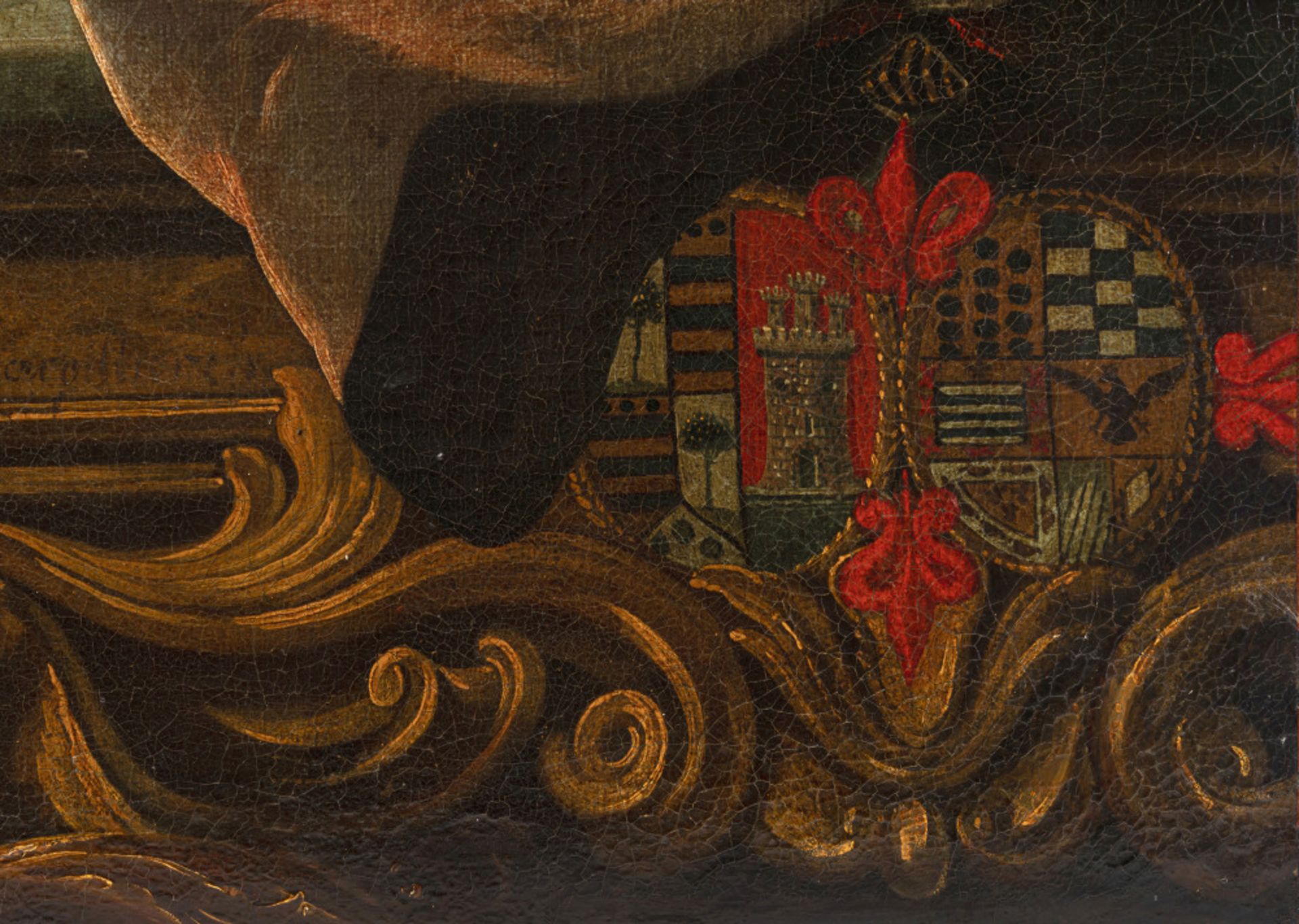 Frankreich o. Spanien um 1720 - Bildnis einer Dame mit roten Nelken - Bild 4 aus 5