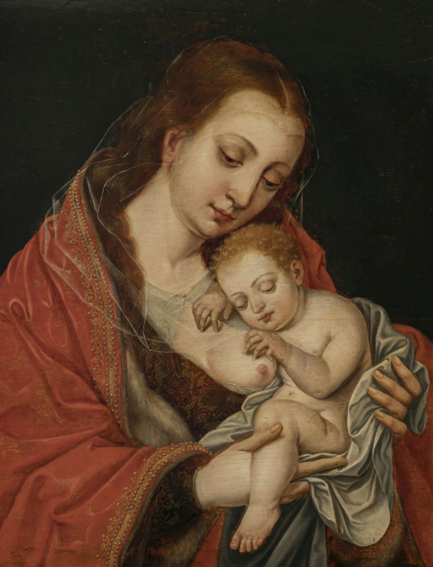 Joos van Cleve, Nachfolge - Maria mit dem schlafenden Jesuskind an der Brust