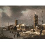Abraham van Beerstraten (Beerstraaten) - Winterliche Dorflandschaft mit Kirche