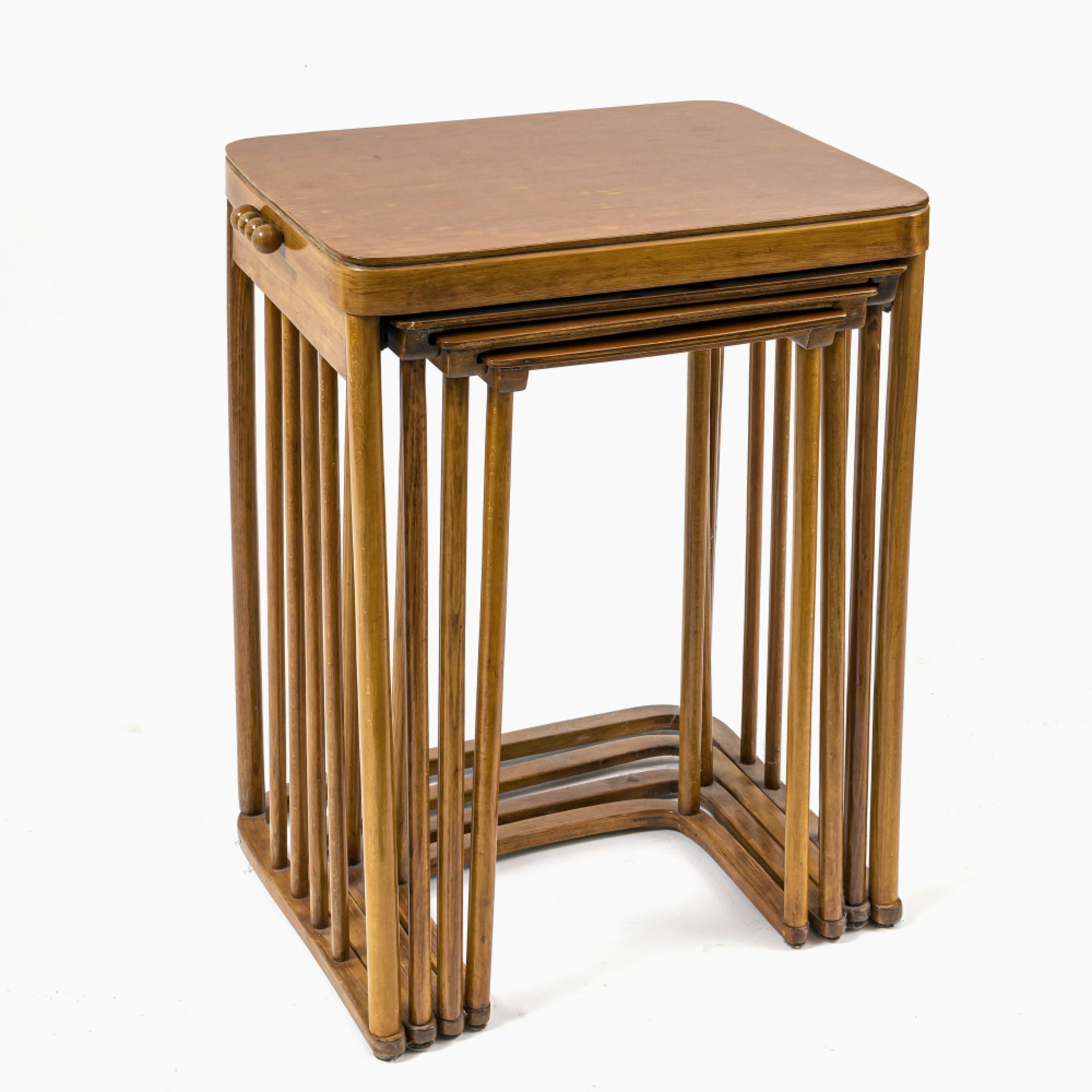 Four nesting tables - Josef Hoffmann for J.&J. Kohn, model 986, circa 1907 - Image 2 of 2