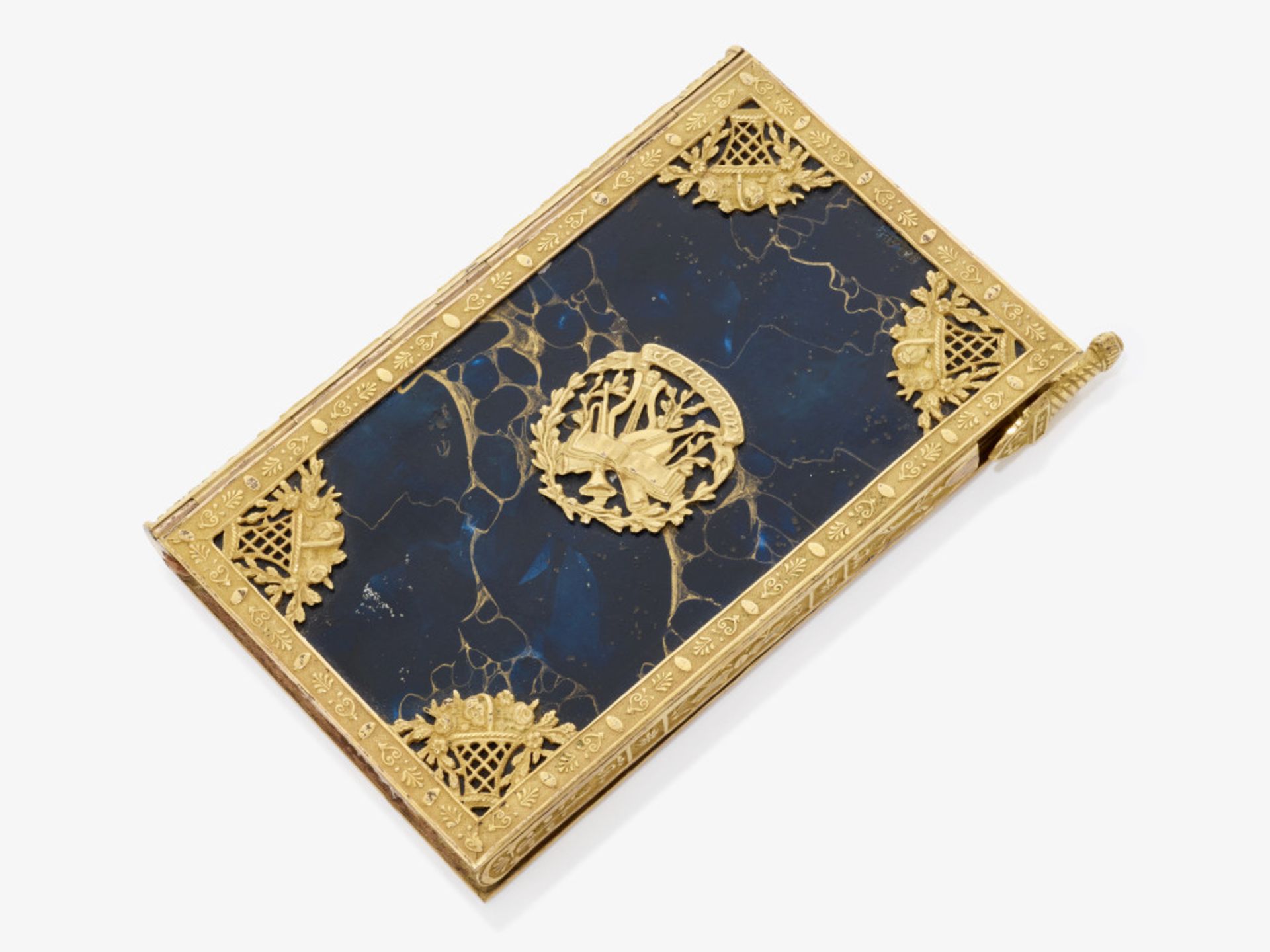 A notebook with days of the week and wallet as souvenir - France, late 19th century
