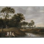 Reyer Claesz., gen. Suycker - Baumlandschaft mit badenden Männern