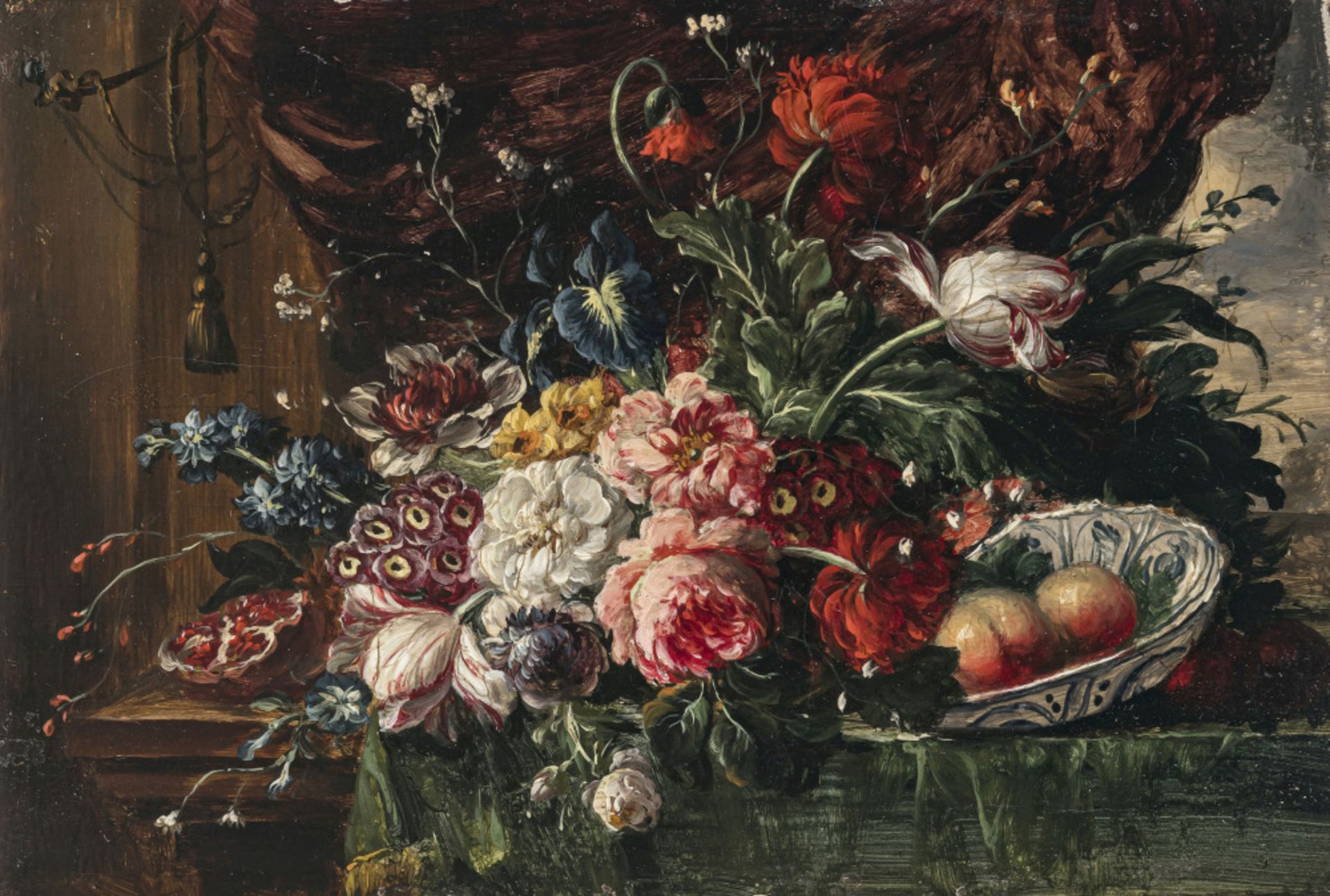 Unbekannt 19th century - Still life with flowers and fruit