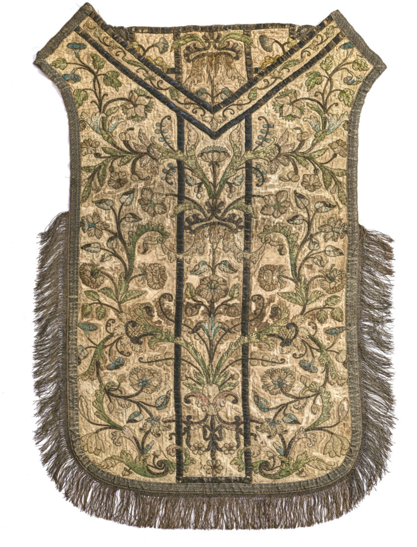 A back part of a chasuble - Wohl Spanien, circa 1700