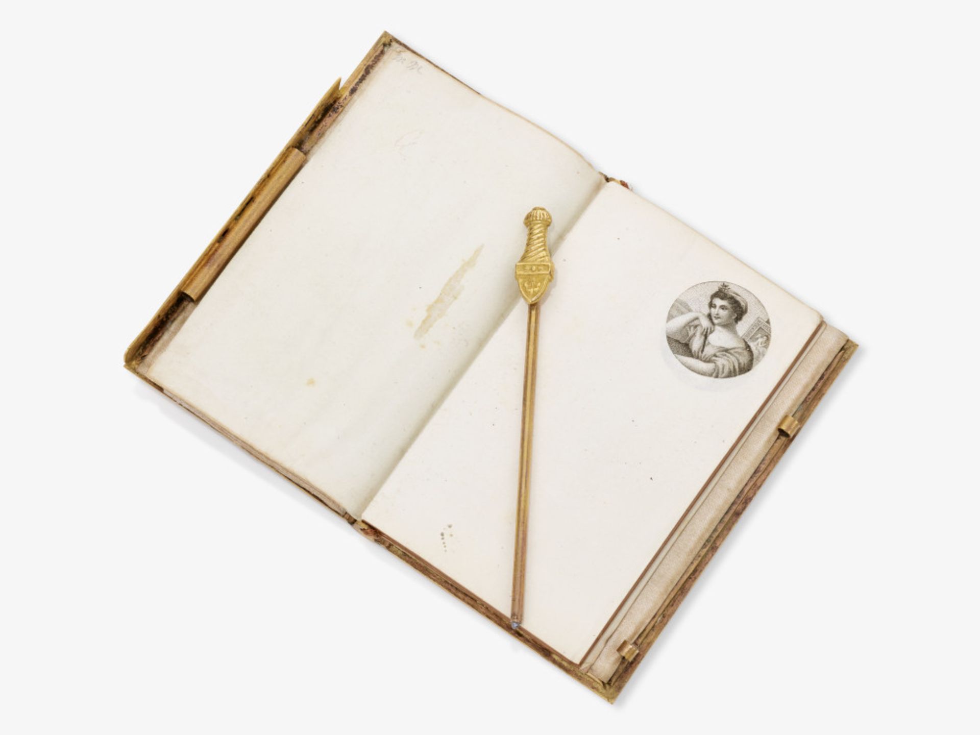 A notebook with days of the week and wallet as souvenir - France, late 19th century - Image 2 of 3