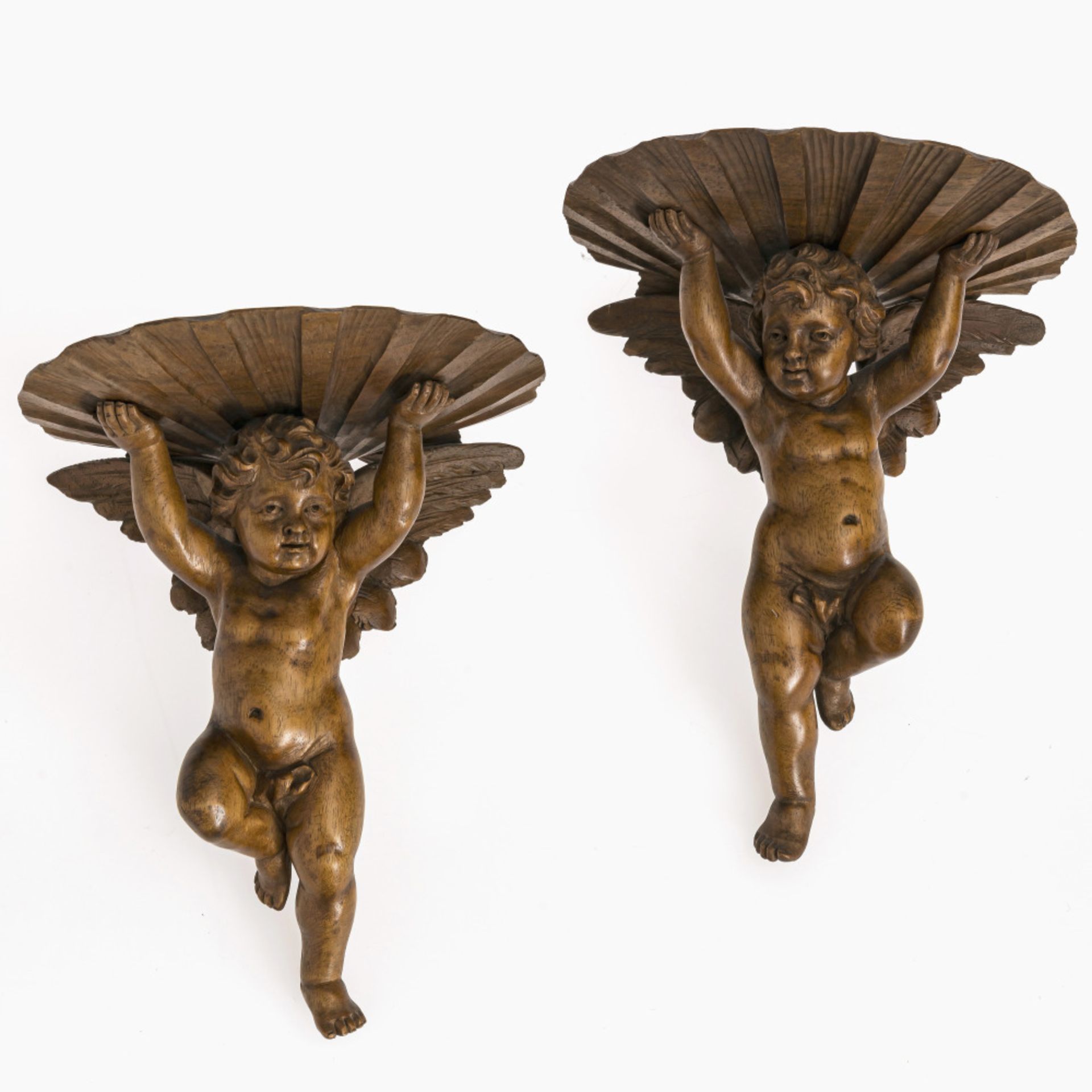 A pair of small wall consoles - Italian baroque style