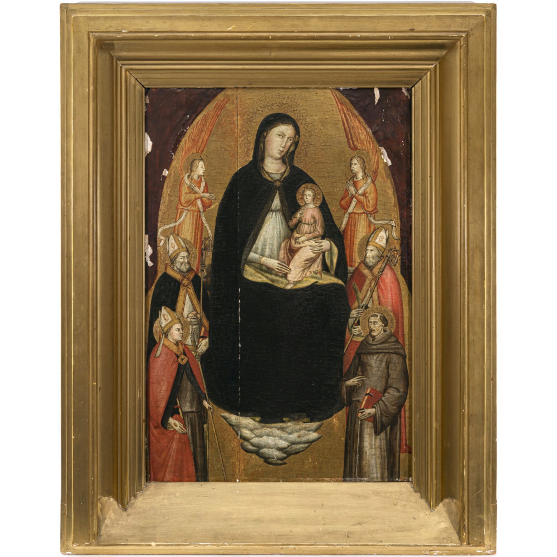 Italien Late 14th century / early 15th century - Mary with Child and saints - Image 2 of 3