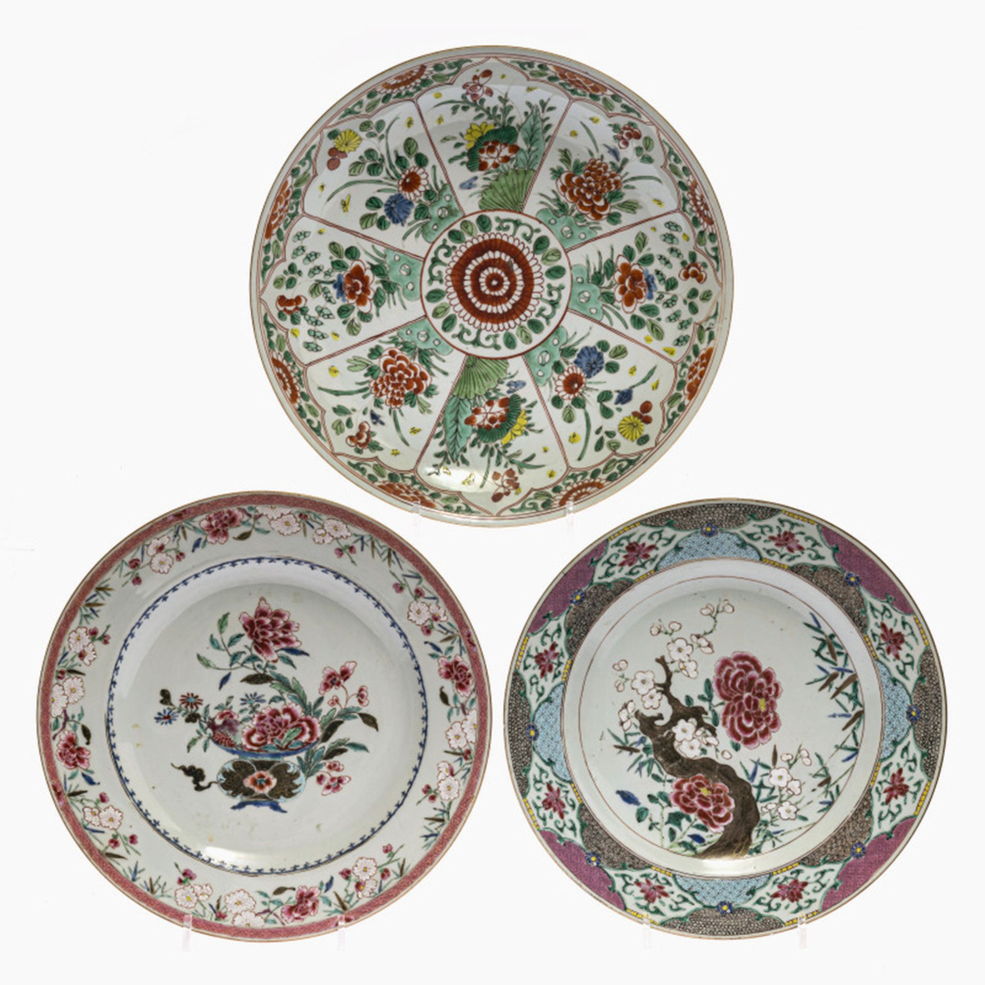 Three platters - China, Qing