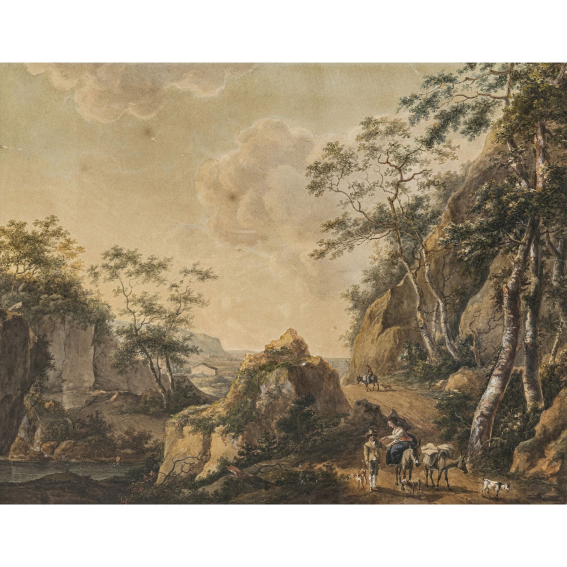 Unbekannt 2nd half of the 18th century - Rock landscape with figures