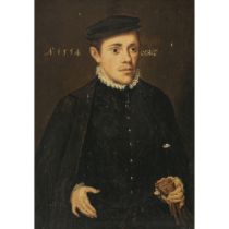 Flämisch (?) um 1554 - Bildnis eines jungen Mannes