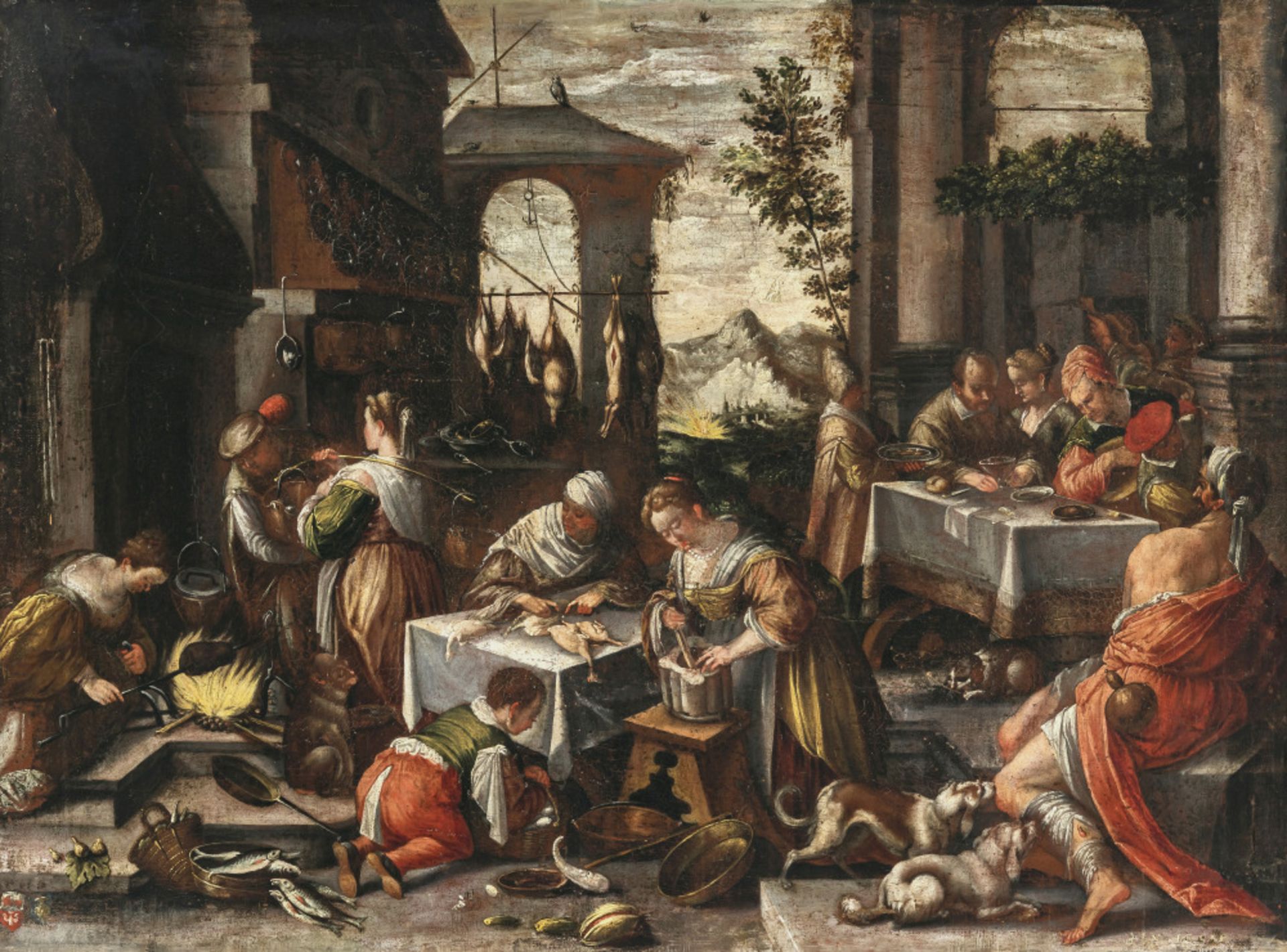 Jacopo Bassano, eigentlich da Ponte, Nachfolge - The parable of the rich man and poor Lazarus