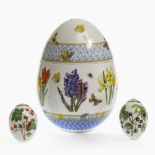 An egg box and two Easter eggs - Hutschenreuther / Royal Copenhagen