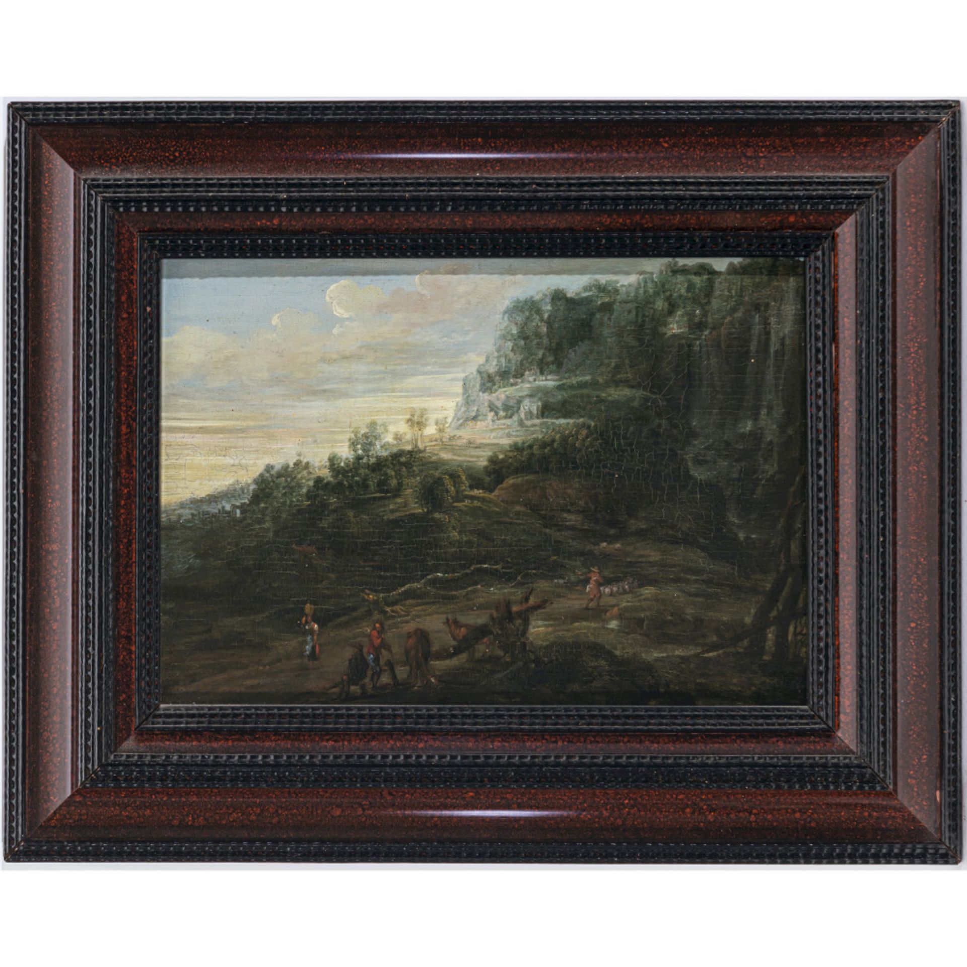 Niederlande 16./17. Jh. - Baumlandschaft mit Figurenstaffage - Bild 2 aus 2