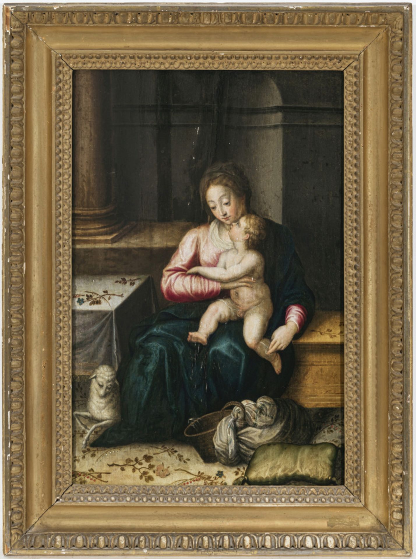 Hans Rottenhammer, zugeschrieben - Maria mit Kind und dem Lamm - Bild 2 aus 2
