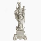 Patrona Bavariae on a base and putto of the Marian column with a snake - Nymphenburg, after 1975