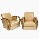 A pair of Art Deco armchairs (in the style of Jindrich Halabala)