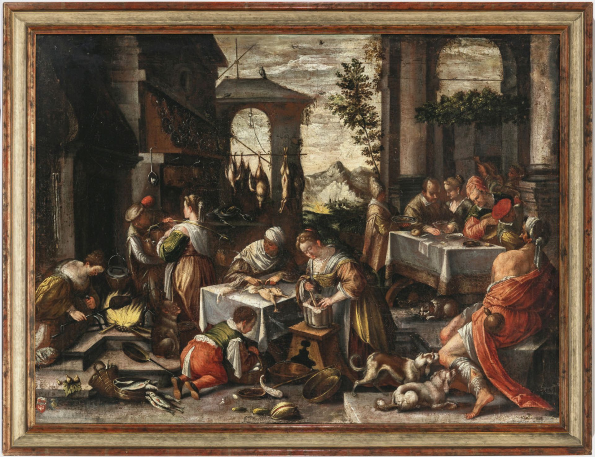 Jacopo Bassano, eigentlich da Ponte, Nachfolge - The parable of the rich man and poor Lazarus - Image 2 of 3