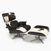 Lounge chair mit Ottomane - Entwurf Ray und Charles Eames für Vitra