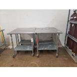 Lot of (4) Stainless Steel Tables, 24" x 36"