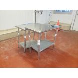 Lot of (2) Stainless Steel Tables, 24" x 36"