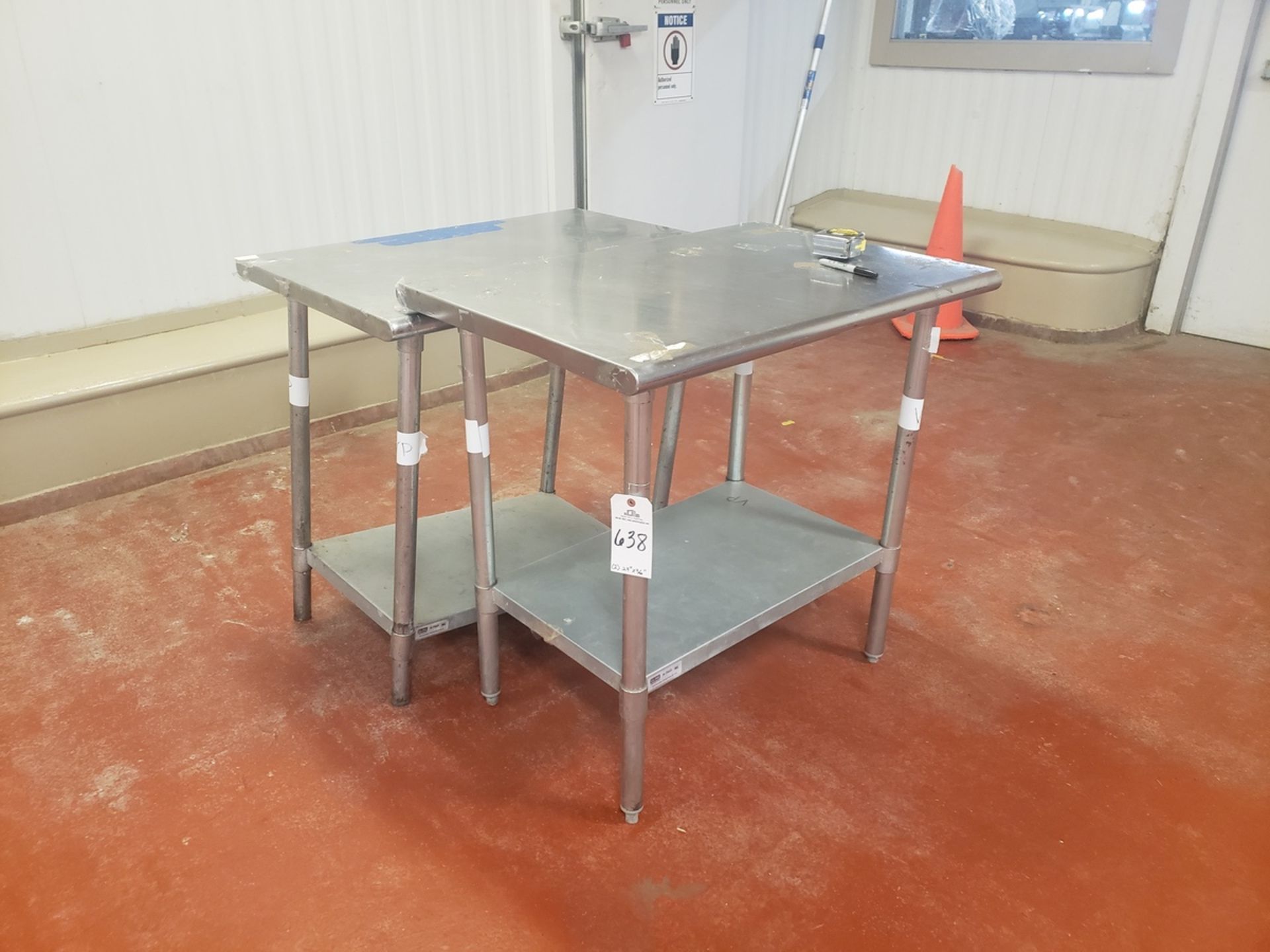 Lot of (2) Stainless Steel Tables, 24" x 36"