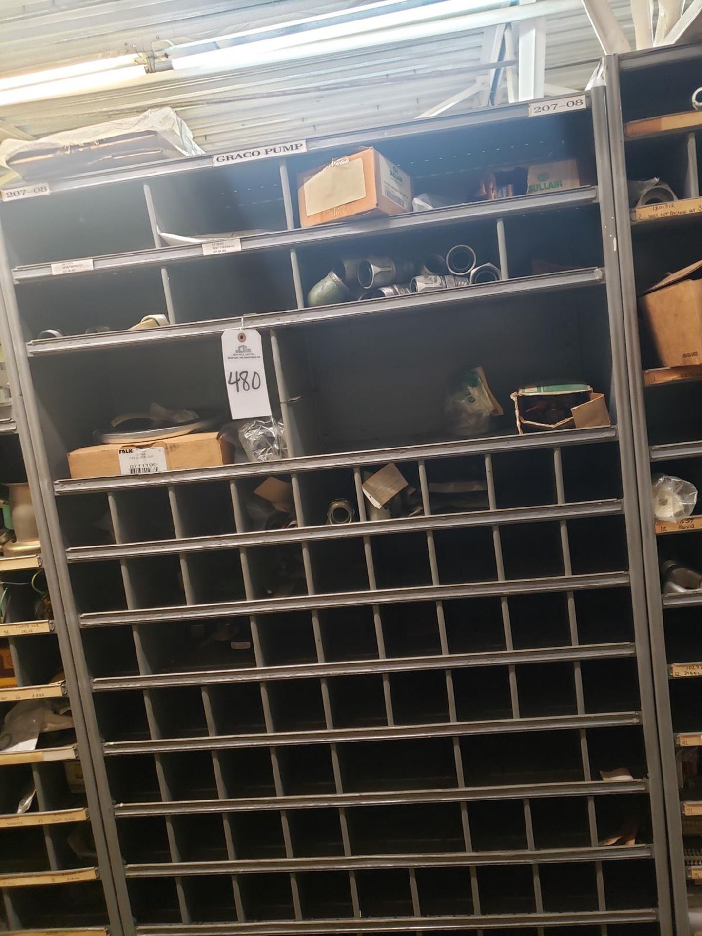 Contents of Storage Shelf Section, Spare Parts