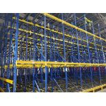 Lot of Push-Back Racking, 60' Deep, (18) 4' Bays, 3 Tier