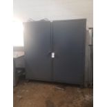 Strong Hold Two Door Storage Cabinet W/Contents