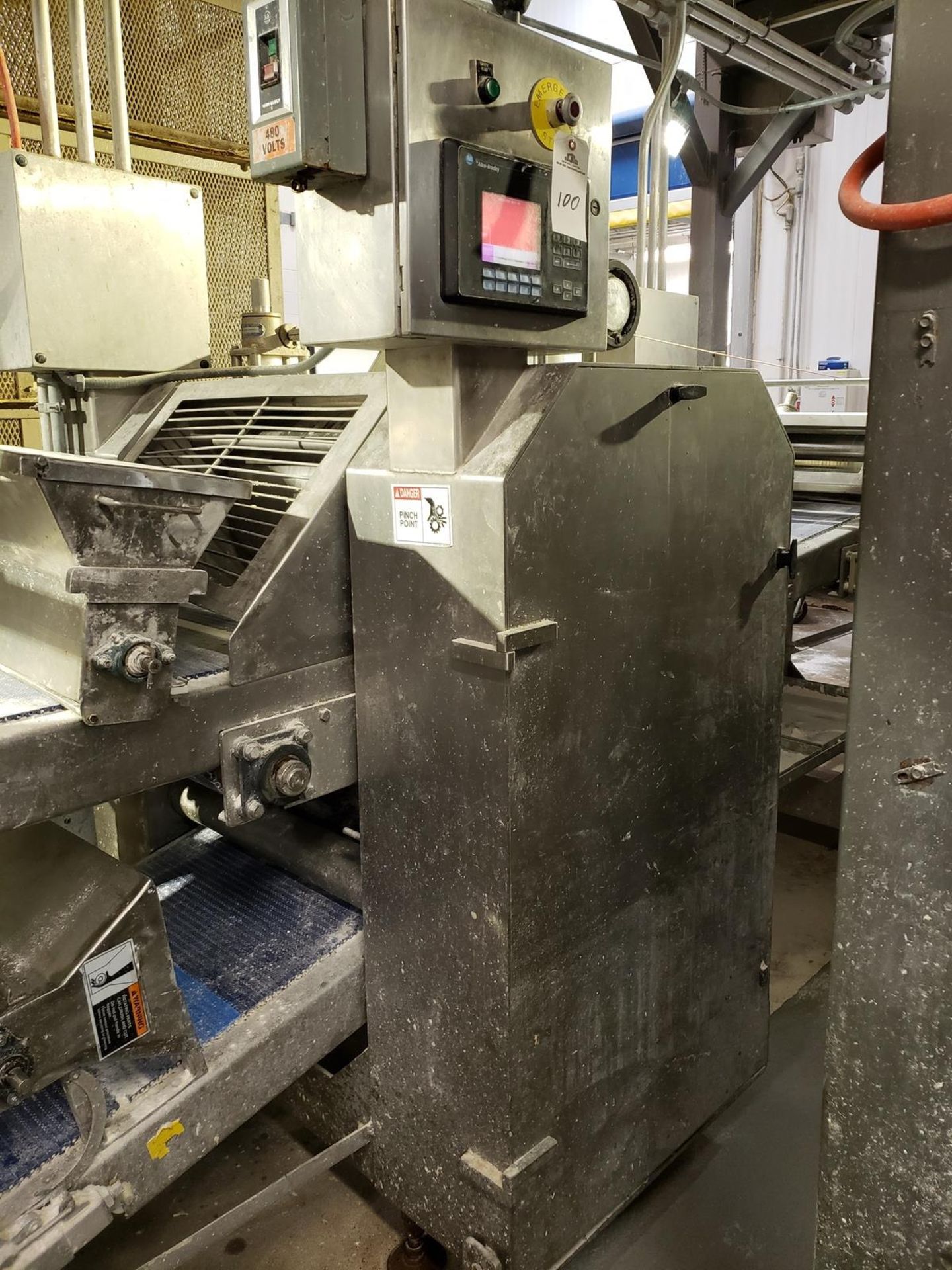 Moline 24" Roll-In/Laminateng Line, W/ (2) Sheeters, Sifters & Reciprocating Dough Depositor - Image 5 of 10