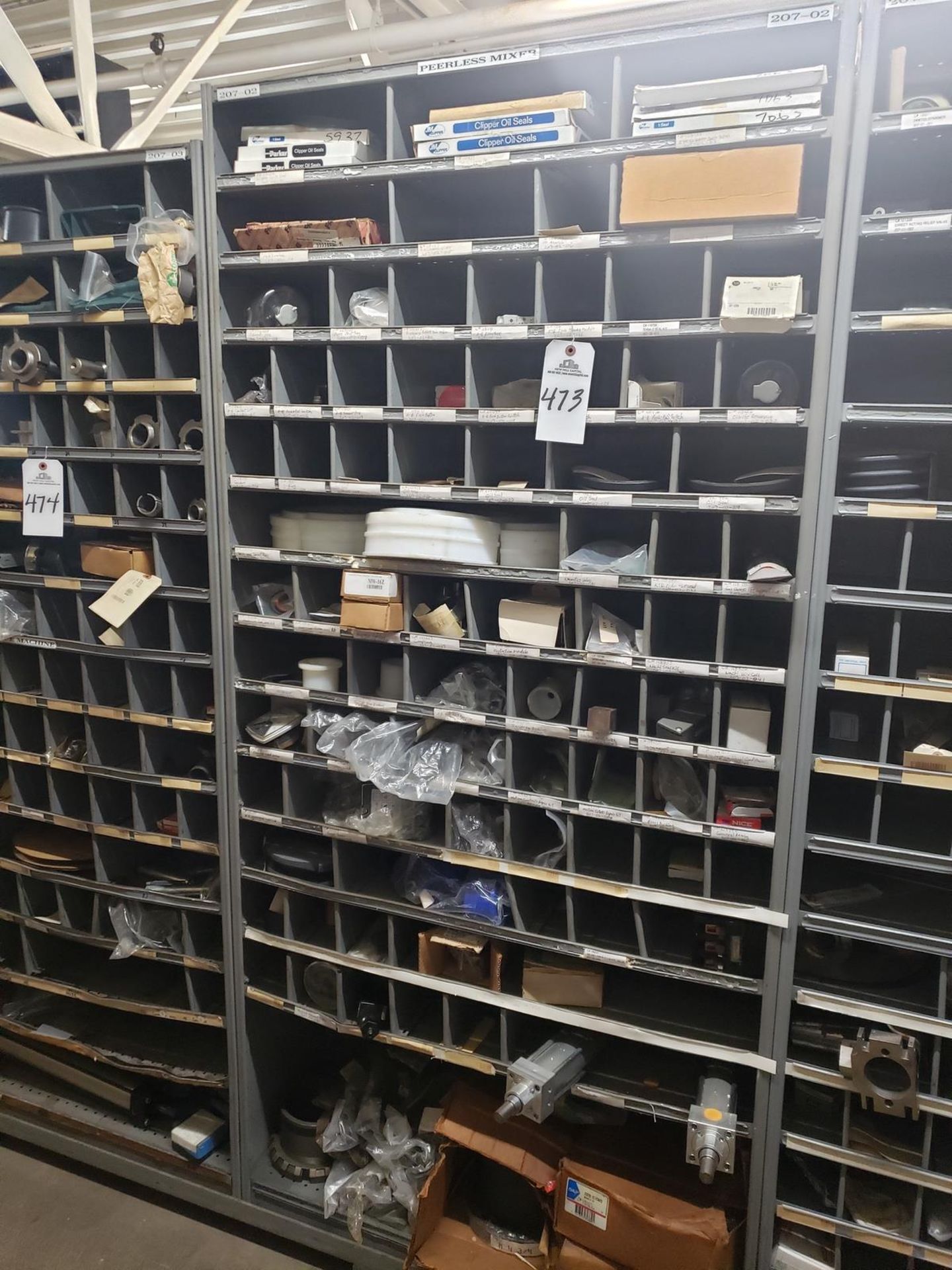 Contents of Storage Shelf Section, Spare Parts