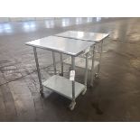 Lot of (2) Stainless Steel Tables, 24" x 36"