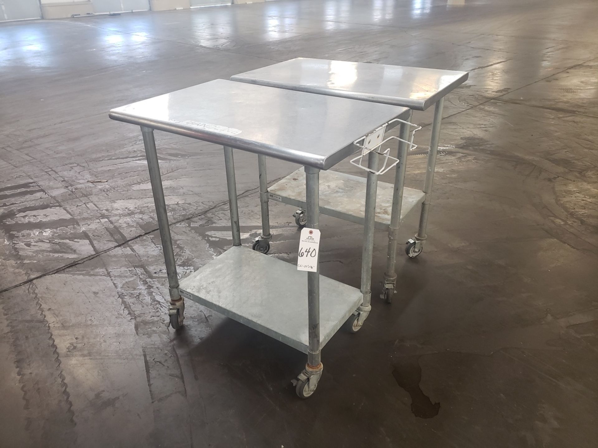 Lot of (2) Stainless Steel Tables, 24" x 36"