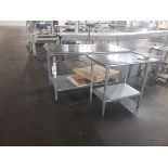 Lot of (2) Stainless Steel Tables, (1) 30" x 60" (1) 24" x 36"