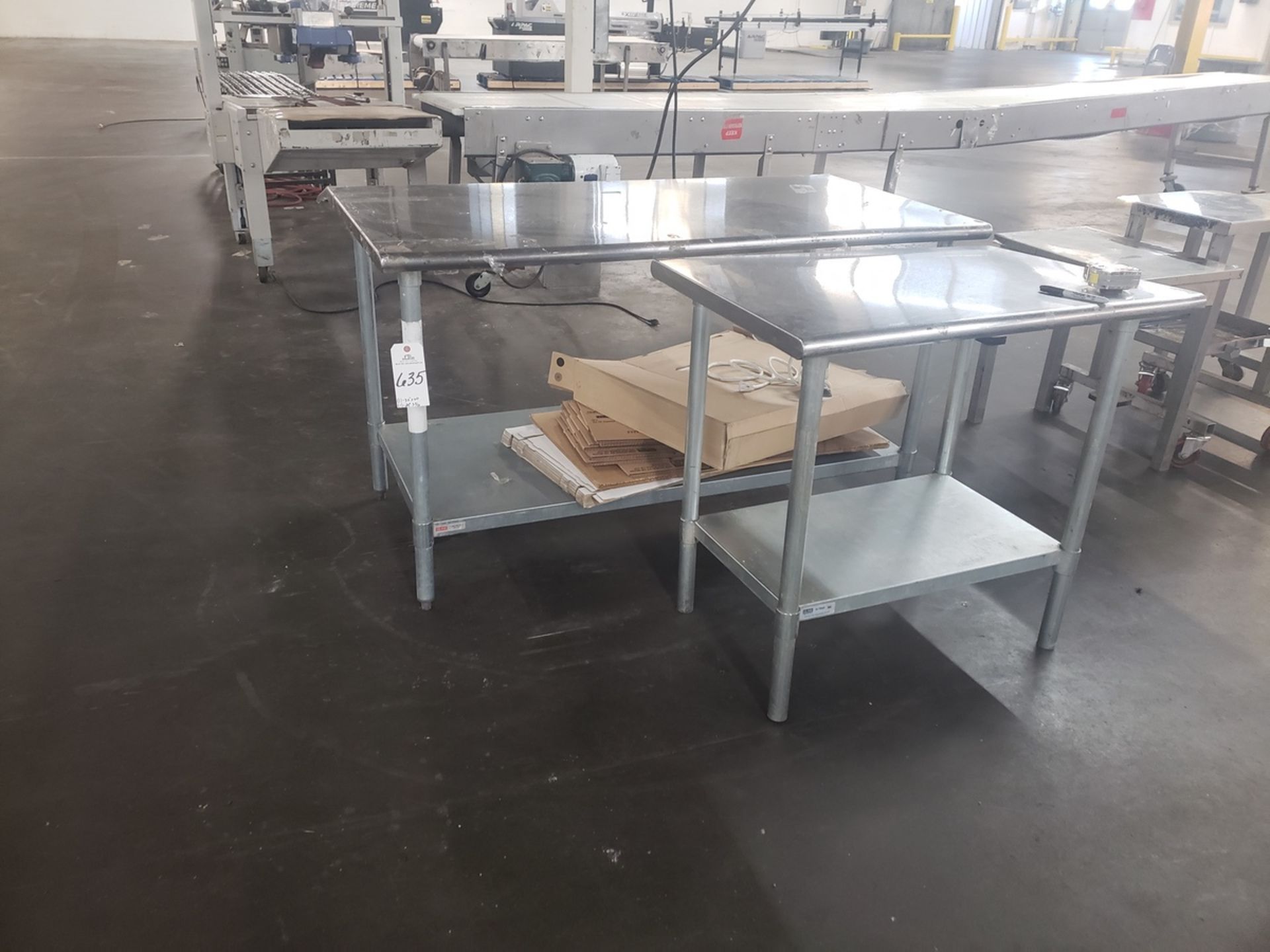 Lot of (2) Stainless Steel Tables, (1) 30" x 60" (1) 24" x 36"