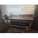 Work Bench W/Vise, 38" x 97"