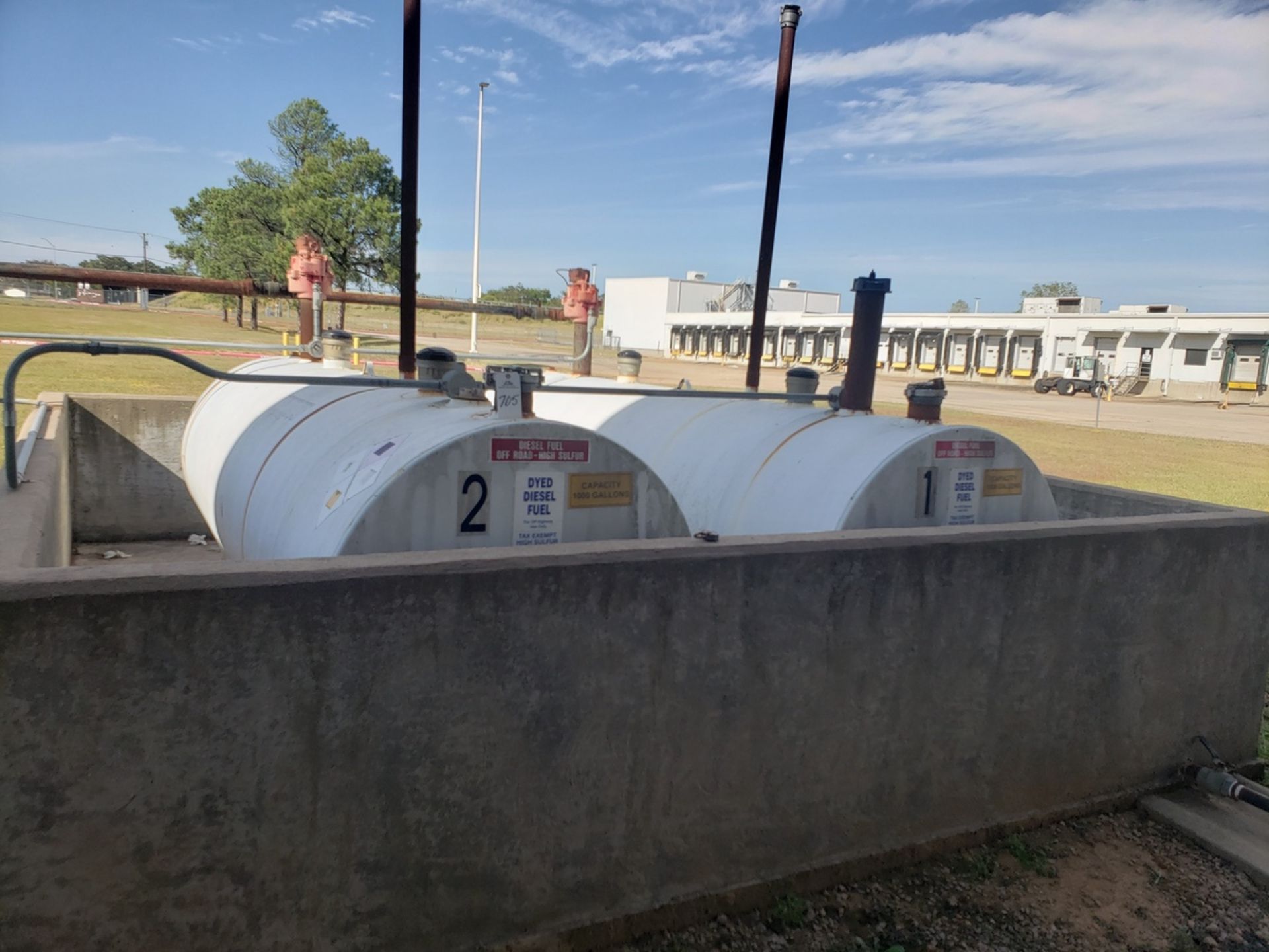 Lot of (2) 1000 Gallon Diesel Fuel Storage Tanks