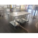 Lot of (3) Stainless Steel Tables, 24" x 36"