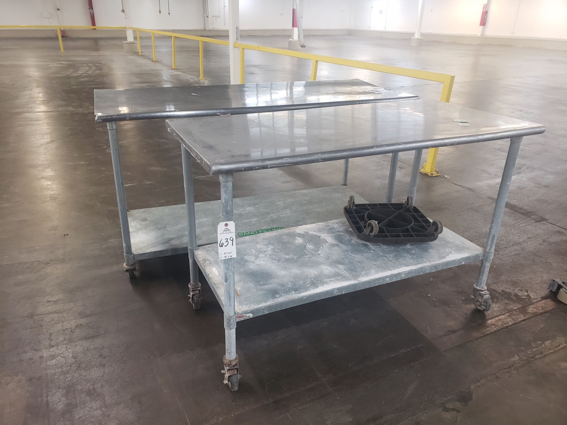 Lot of (2) Stainless Steel Tables, (1) 30" x 60" (1) 30" x 72"